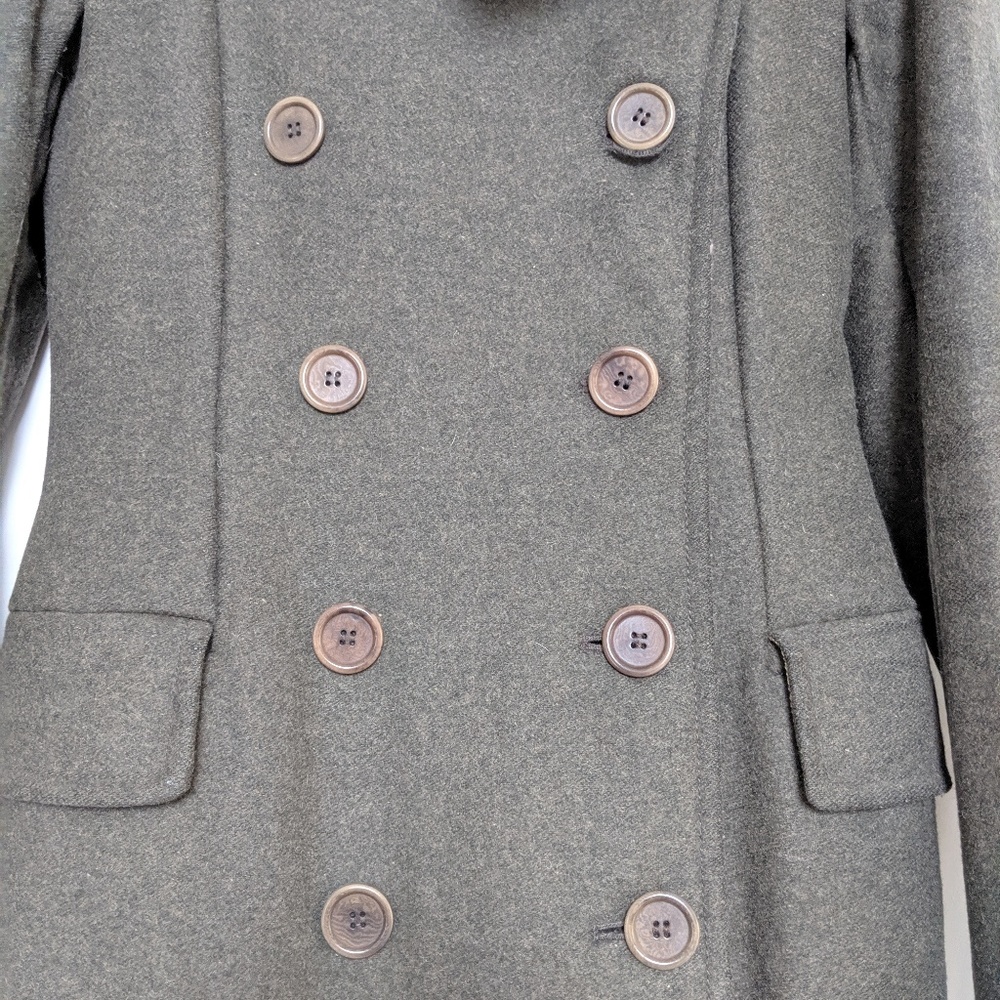 CLUB MONACO long wool coat/army green / XS - Picture 5 of 8